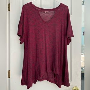 Juicy Couture Swing Top Cutout Neckline Cranberry Maroon Navy women’s XL
